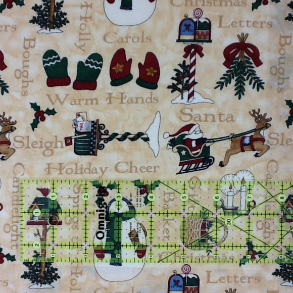 2 YDS Sewing Fabric 'DebbieMummHolidayCheer'44/45" - Picture 2 of 3